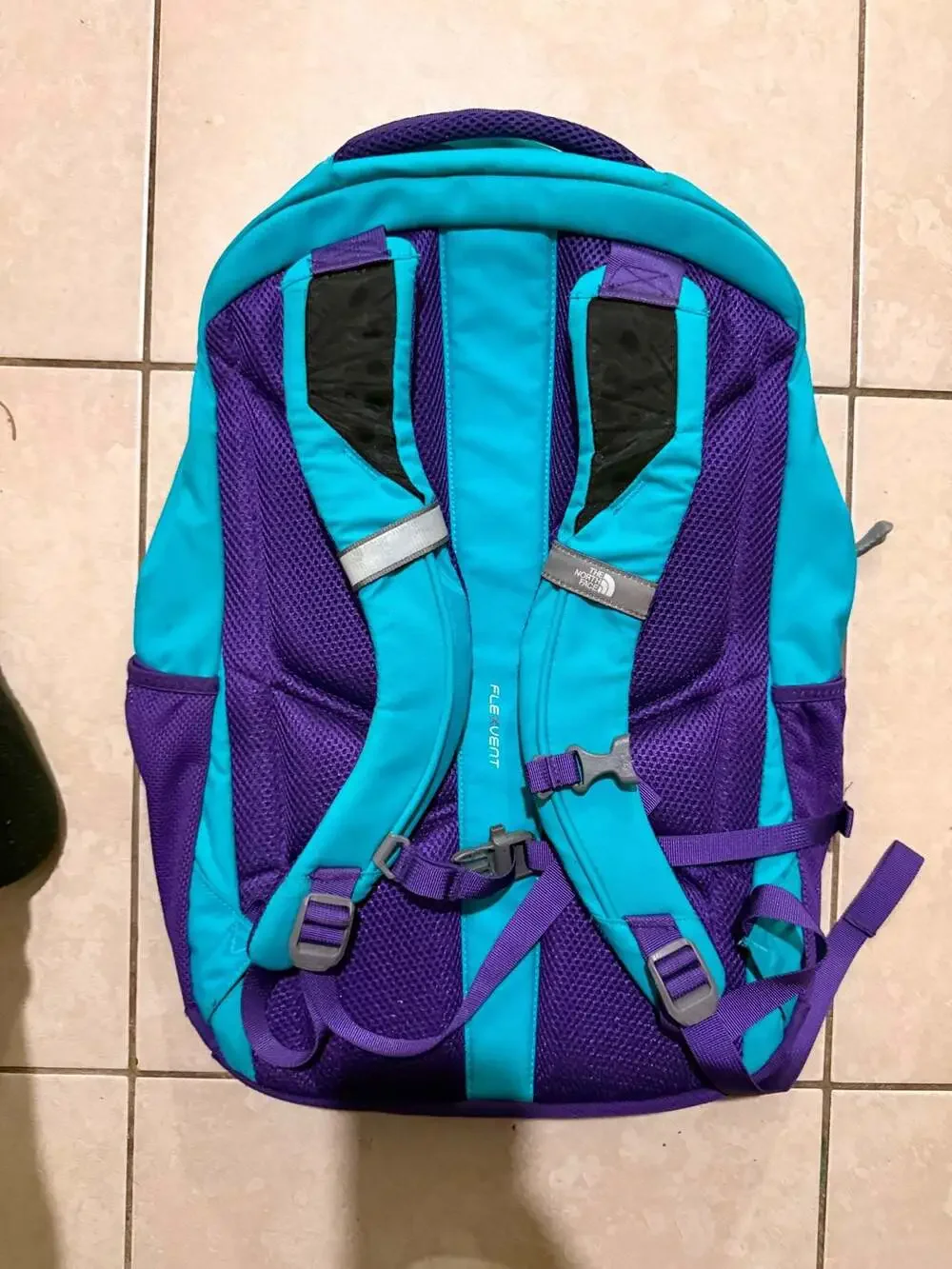 The North Face Vault FlexVent Backpack Teal and Purple